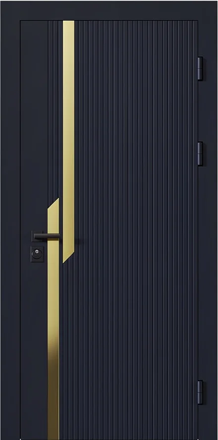 Входная дверь Feuer-9 (Порошковое напыление / Винилискожа) - внешняя сторона